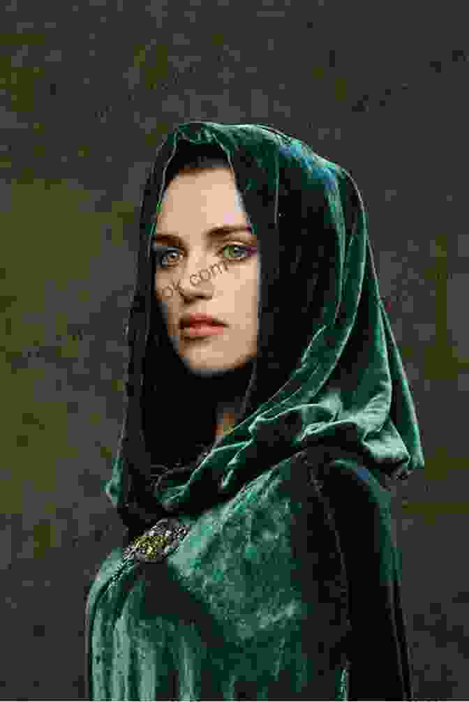 A Portrait Of Lady Morgana, A Sorceress Cloaked In Shadows, Her Eyes Gleaming With Intelligence And A Hint Of Danger. A Night Of Flames (A Time For Swords 2)