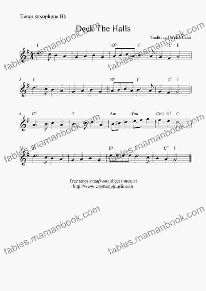 Deck The Halls Sheet Music For Tenor Saxophone 20 Christmas Carols For Solo Tenor Saxophone 2: Easy Christmas Sheet Music For Beginners