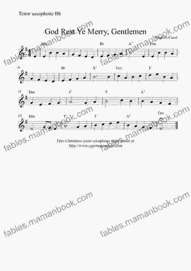 God Rest Ye Merry, Gentlemen Sheet Music For Tenor Saxophone 20 Christmas Carols For Solo Tenor Saxophone 2: Easy Christmas Sheet Music For Beginners