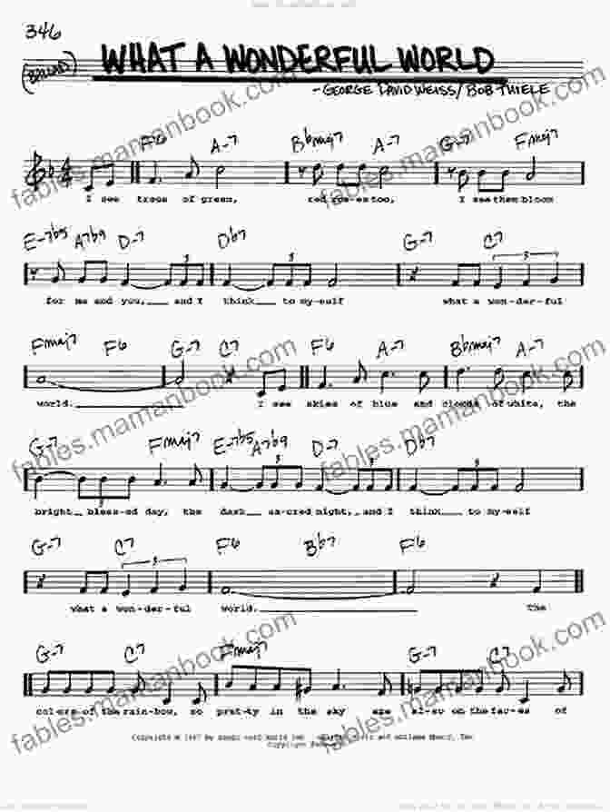 Sheet Music For 'What A Wonderful World' Jazz Standard Singin With The Jazz Combo (Alto Saxophone): 10 Jazz Standards For Vocalists With Combo Accompaniment