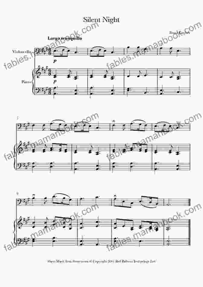 Silent Night Sheet Music For Solo Cello 10 Easy Christmas Tunes Solo Cello/Bassoon/Trombone Piano
