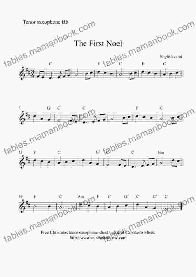 The First Noel Sheet Music For Tenor Saxophone 20 Christmas Carols For Solo Tenor Saxophone 2: Easy Christmas Sheet Music For Beginners